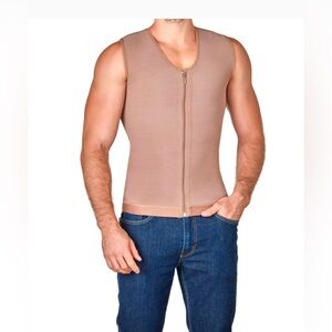 Men's Tan Compression Vest chaleco de hombre faja de hombre de alta compresión